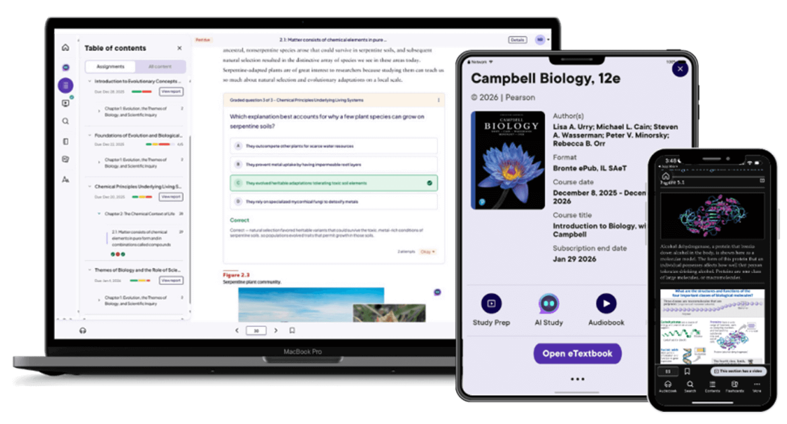 Image of a laptop, tablet and phone