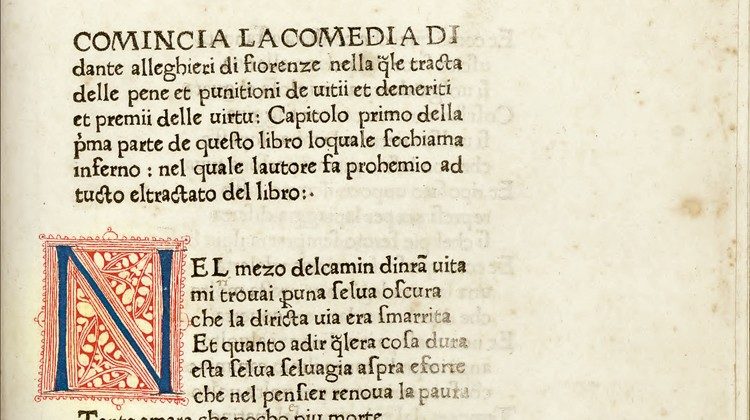 Alighieri, Divina_Commedia, edizione Foligno 1472