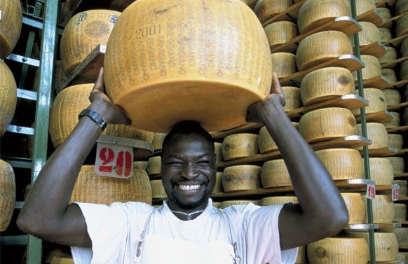 insieme integrazione ragazzo formaggio