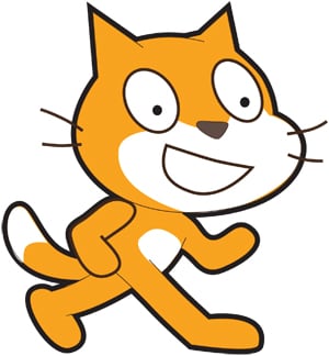 Il logo del software Scratch