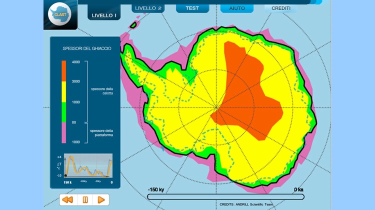 CLAST: estensione della calotta antartica