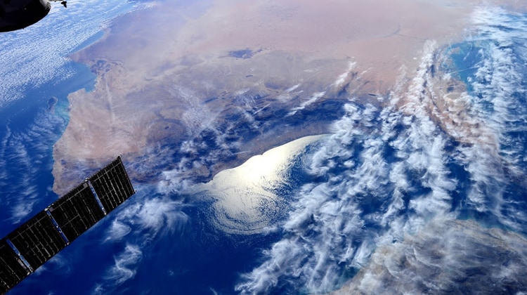 Una delle fotografie della Terra inviate dall'ISS
