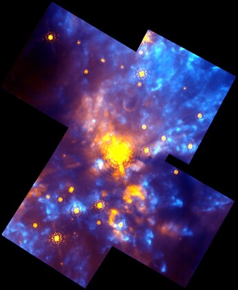 Un’immagine di Orione catturata attraverso la camera a infrarossi 