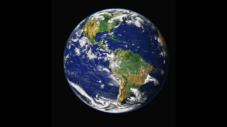 Immagine satellitare da un satellite in orbita geostazionaria