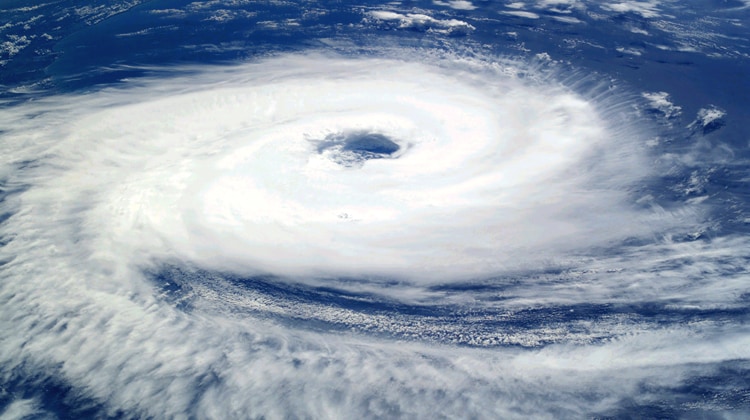 L’immagine satellitare del ciclone Catrina, visto dalla Stazione Spaziale Internazionale
