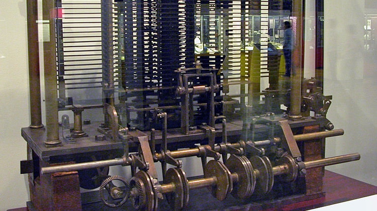 Modello di una parte dell’Analytical Engine di Babbage in mostra al museo della scienza di Londra  